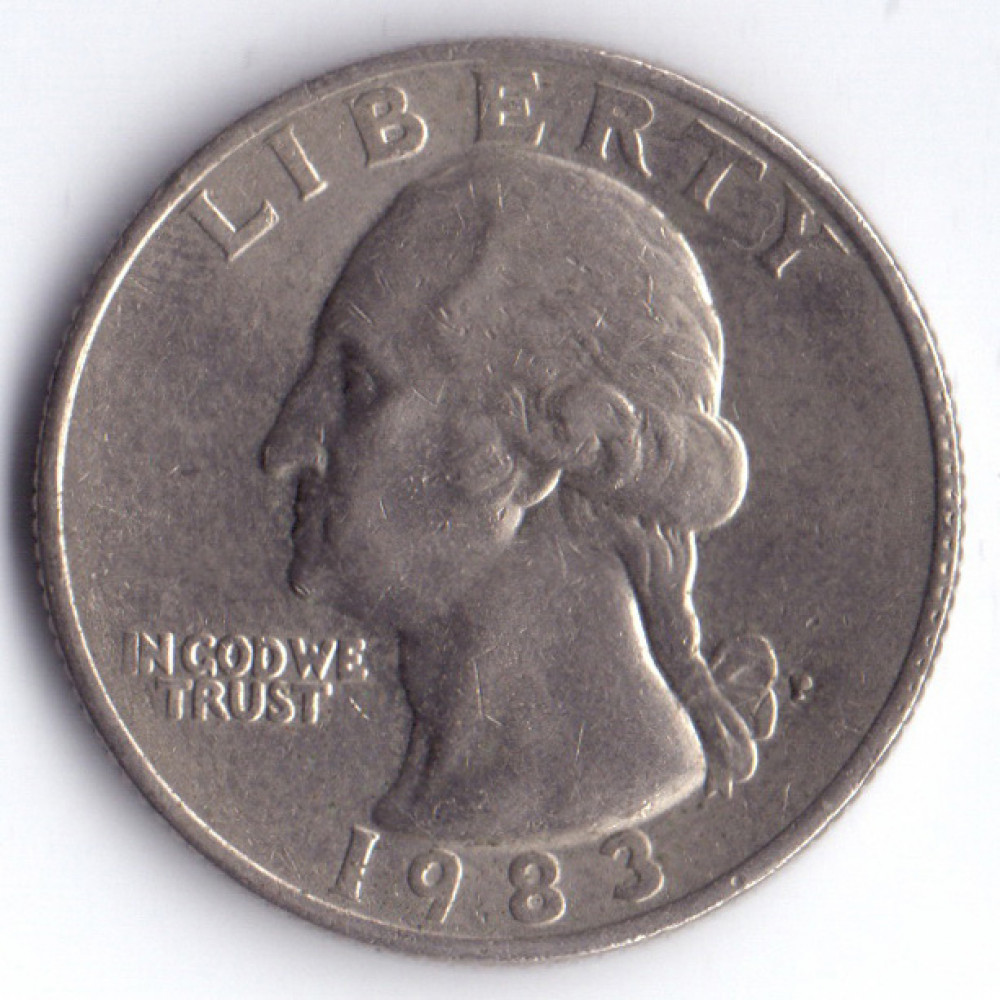 25 центов (квотер) 1983 США - 25 cents (quarter) 1983 USA, P