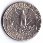 ¼ доллара (квотер) 1986 США - ¼ dollar (quarter) 1986 USA, D, из оборота