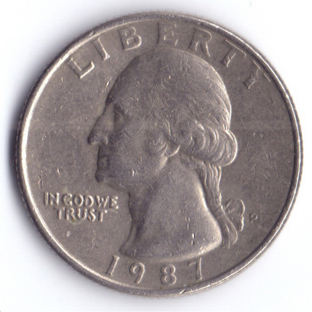 25 центов (квотер) 1987 США - 25 cents (quarter) 1987 USA, P