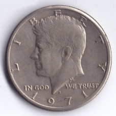 50 центов (1/2 доллара) 1971 США - 50 cents (half dollar) 1971 USA, D