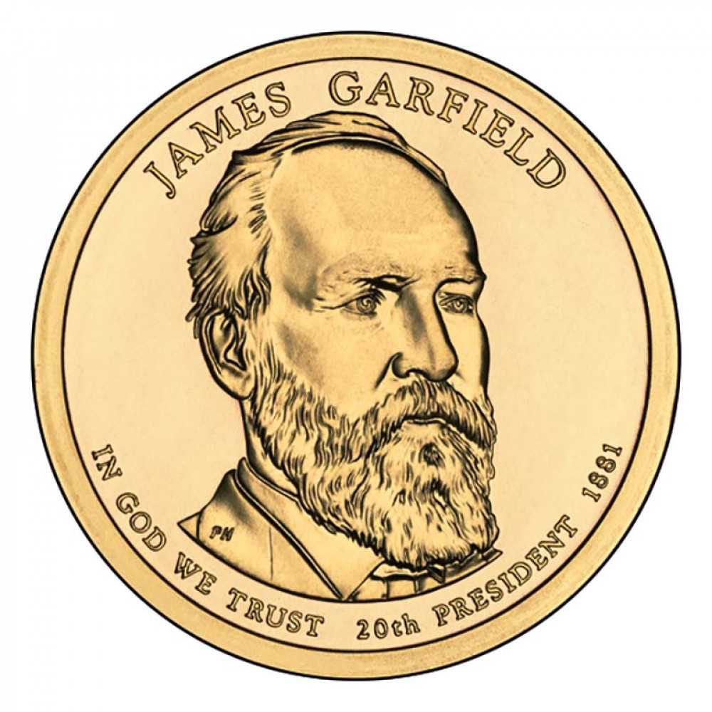 1 доллар 2011 США Джеймс Абрам Гарфилд, D - 1 dollar 2011 USA James Garfield, D