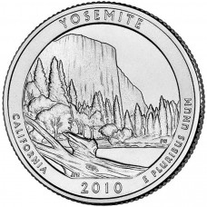 25 центов (квотер) 2010 США Йосемити, D - 25 cents (quarter) 2010 USA Yosemite, D