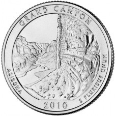 25 центов (квотер) 2010 США Гранд-Каньон, D - 25 cents (quarter) 2010 USA Grand Canyo, D