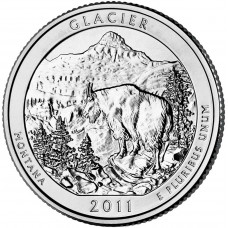 25 центов (квотер) 2011 США Глейшер, D - 25 cents (quarter) 2011 USA Glacier, D