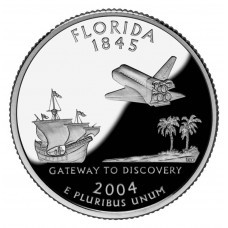 25 центов (квотер) 2004 США Флорида, P - 25 cents (quarter) 2004 USA Florida, P