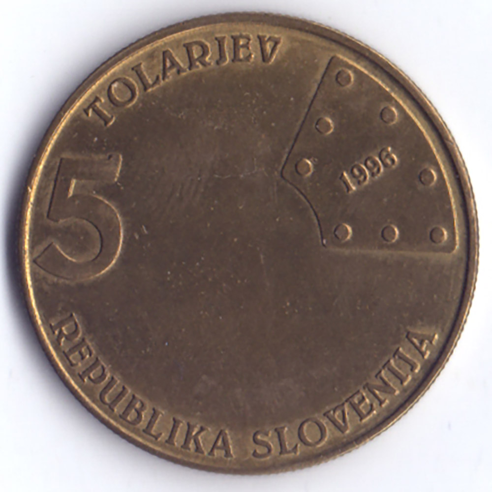 5 толаров 1996 Словения -  5 tolarjev 1996 Slovenia