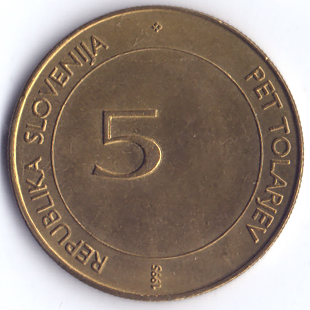 5 толаров 1995 Словения - 5 tolarjev 1995 Slovenia