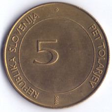 5 толаров 1995 Словения - 5 tolarjev 1995 Slovenia