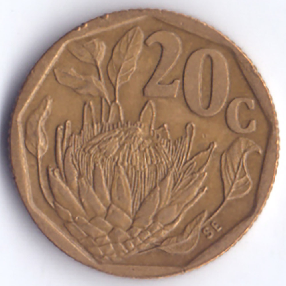 20 центов 1994 ЮАР - 20 cents 1994 South Africa