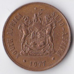 2 цента 1977 ЮАР - 2 cents 1977 South Africa