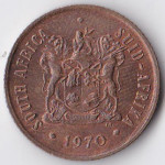 2 цента 1970 ЮАР - 2 cents 1970 South Africa