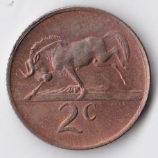 2 цента 1970 ЮАР - 2 cents 1970 South Africa