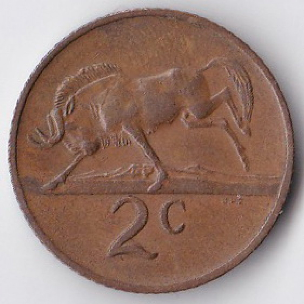 2 цента 1968 ЮАР - 2 cents 1968 South Africa