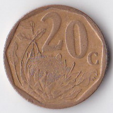 20 центов 2002 ЮАР - 20 cents 2002 South Africa