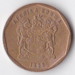 20 центов 1999 ЮАР - 20 cents 1999 South Africa