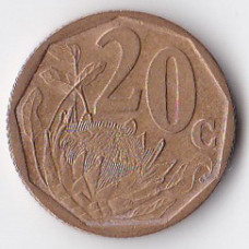 20 центов 1999 ЮАР - 20 cents 1999 South Africa