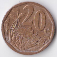20 центов 2004 ЮАР - 20 cents 2004 South Africa