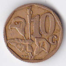 10 центов 1996 ЮАР - 10 cents 1996 South Africa