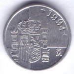 1 песета 1994 Испания - 1 peseta 1994 Spain, из оборота