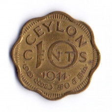 10 центов 1944 Цейлон - 10 cents 1944 Ceylon