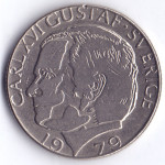 1 крона 1979 Швеция - 1 crown 1979 Sweden, из оборота