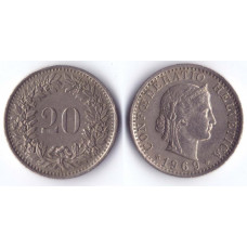 20 rappen 1969 Switzerland - 20 раппен 1969 Швейцария