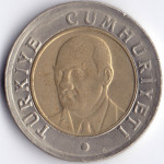 1 новая лира 2005 Турция - 1 new lira 2005 Turkey, из оборота