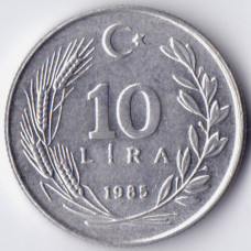 10 лир 1985 Турция - 10 lire 1985 Turkey, из оборота