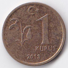 1 куруш 2013 Турция - 1 kurus 2013 Turkey, из оборота