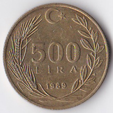500 лир 1989 Турция - 500 lira 1989 Turkey