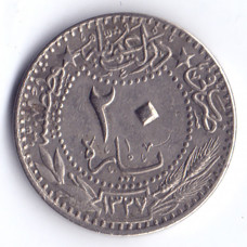 20 пар 1909 Турция - 20 para 1909 Turkey, из оборота