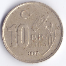 10.000 лир 1997 Турция- 10.000 lire 1997 Turkey, из оборота