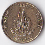 1 вату 1990 Вануату - 1 vatu 1990 Vanuatu