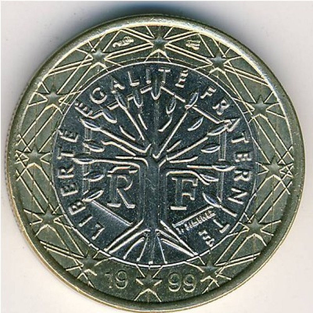 1 евро 1999 Франция - 1 euro 1999 France