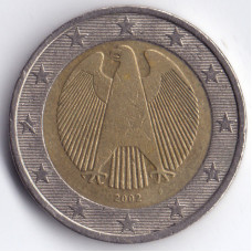 2 евро 2002 года Германия - 2 euro 2002 Germany, F, из оборота
