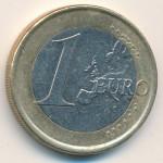 1 евро 2010 Испания - 1 euro 2010 Spain, из оборота