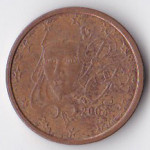 1 евроцент 2007 Франция - 1 euro cent 2007 France