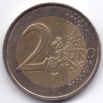2 евро 2000 Франция - 2 euro 2000 France, из оборота