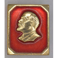 Нагрудный знак В.И. Ленин прямоугольник смотрит вправо