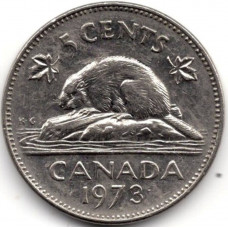 5 центов 1973 Канада - 5 cents 1973 Canada, из оборота