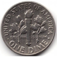 1 дайм (10 центов) 1965 США - 1 dime (10 cents) 1965 USA, Без МД