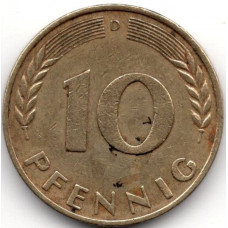 10 пфеннигов 1950 Германия (ФРГ) - 10 pfennig 1950 Germany, D, из оборота