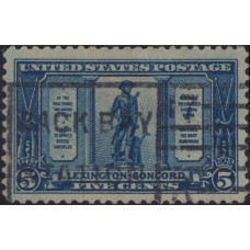 1925, апрель. Почтовая марка США. Выпуск Лексингтон-Конкорд, 5 центов