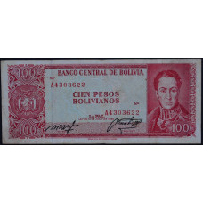 100 песо 1962 Боливия - 100 pesos 1962 Bolivia