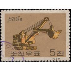 1959. Почтовая марка Северной Кореи (КНДР). Машиностроение, 5Ch