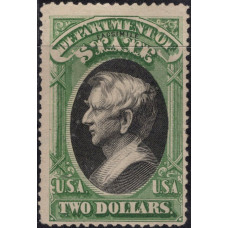 1873. Почтовая марка США. Государственный департамент эмиссии, 2$