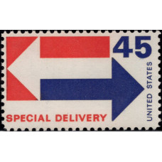 1969 -1971. Почтовая марка США. Марка спецдоставки, 45C