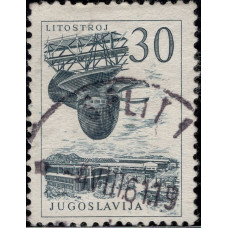 1958, сентябрь. Почтовая марка Югославии. Технологии и Архитектура, 30