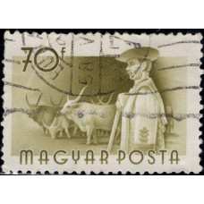 1955, июнь. Почтовая марка Венгрии. Профессии, 70f