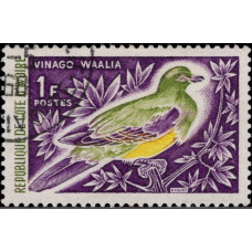 1966, май. Почтовая марка Кот-д’Ивуар, Берег Слоновой Кости. Птицы, 1Fr